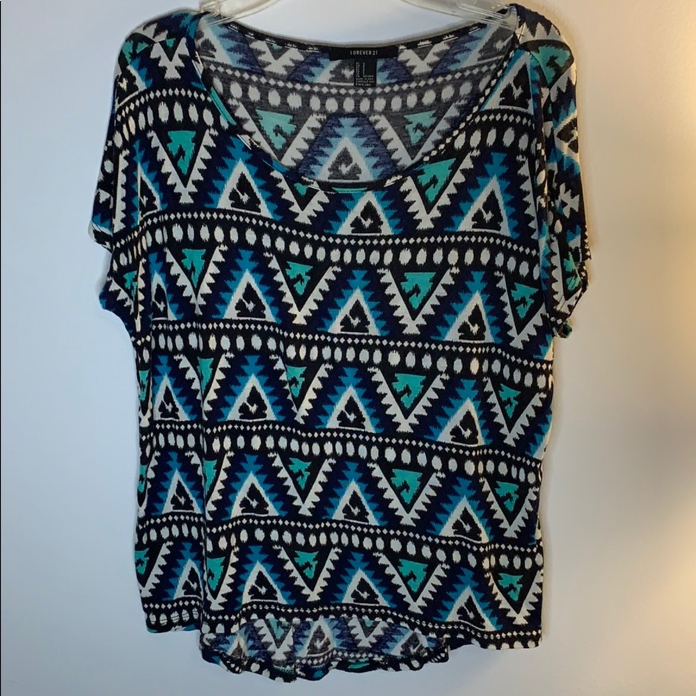 Blue Aztec t shirt